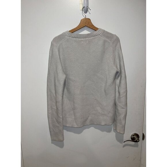 J.Crew Womens Medium White Cotton Blend Crewneck Sweater - Picture 4 of 8